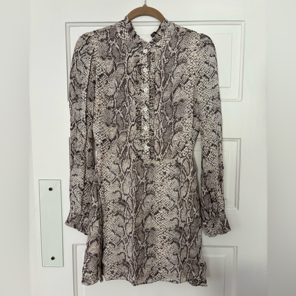 Reformation Snake Print Dress